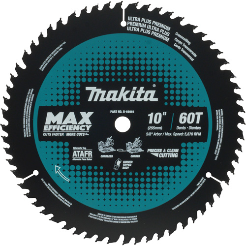 Carbide-Tipped Max Efficiency Miter Saw Blade, 12", 80 Teeth, Wood Use Duraquip Inc