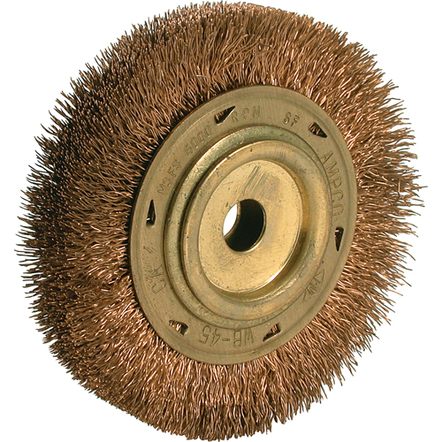 Power Tool Crimped Wire Wheel Brush, 6" Dia., 5/8" Arbor Duraquip Inc