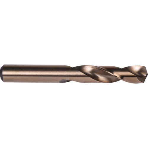 Stub Length Drill Bit, H, High Speed Cobalt, 1-1/2" Flute, 135° Point Duraquip Inc