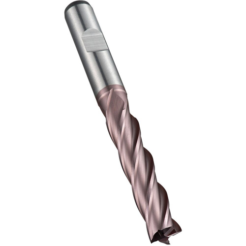 Square End Mill, 5 mm Dia., 68 mm L, 4 Flutes, 6 mm Shank, High Speed Cobalt Duraquip Inc