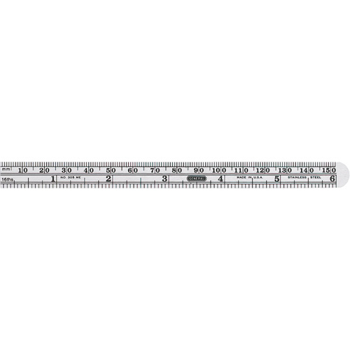 Economy Precision Flexible Ruler, 6-1/2" L, Steel Duraquip Inc
