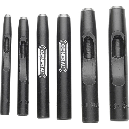 Jeu de poinçons creux en acier, 6 morcea Duraquip Inc