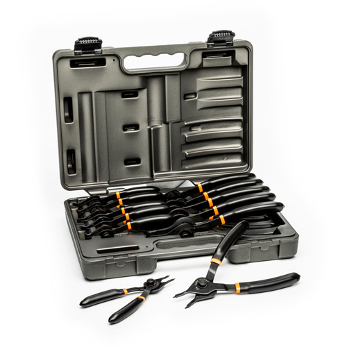 12-Piece Fixed Tip Convertible Snap Ring Plier Set Duraquip Inc