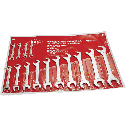 IACW-14 60° & 15° Angle Wrench Set, Open-Ended, 14 Pieces, Imperial Duraquip Inc