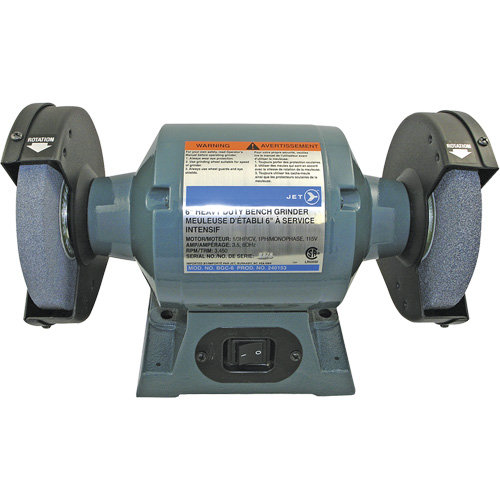 BGC-6 Heavy-Duty Bench Grinder, 6" Wheel Diameter, 1/3 HP Duraquip Inc