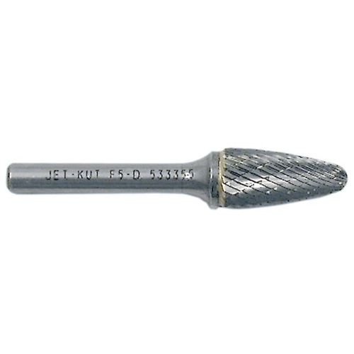 Tree Shape Bur with Radius End, 3/8" Dia., 1/4" Shank, 3/4" Depth of Cut Duraquip Inc
