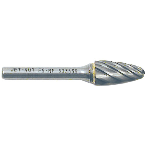F5-NF 1/4" Round Nose Shape Bur for Aluminum/Non-Ferrous Materials, 1/2" Dia. Duraquip Inc