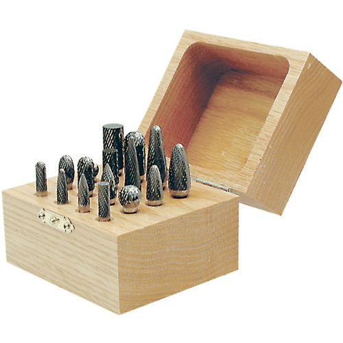 Jeu de fraises au carbure CBK-16 dans un coffret en bois, 16 morcea Duraquip Inc