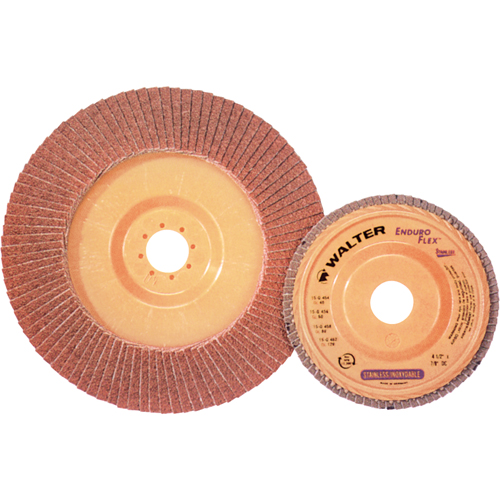 Enduro-Flex Stainless Flap Disc, 4-1/2" x 7/8", Type 27, 40 Grit, Zirconia Alumina Duraquip Inc