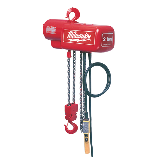Electric Chain Hoist, 20' Lift, 2000 lbs. (1 tons) Capacity, 16 FPM Duraquip Inc