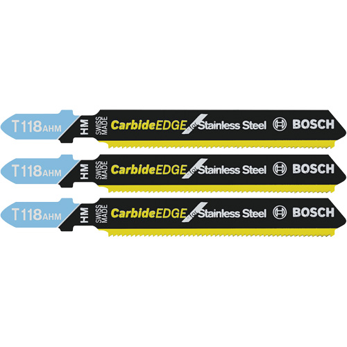 Lames de scie sauteuse d'expert pour tout usage, Carbure, Tige en T, 3-1/4" lo Duraquip Inc