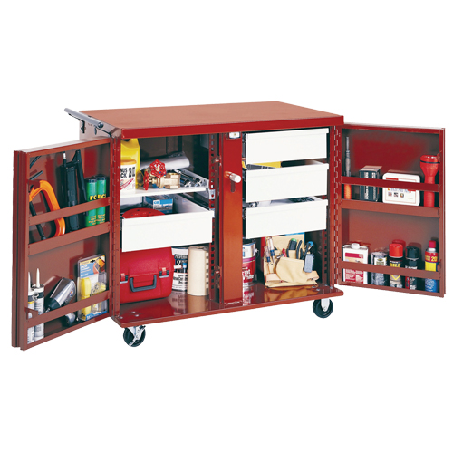 Rolling Work Bench, 49-7/8" W x 40-5/8" H x 26-7/8" D, 24.6 Cubic Feet Capacity Duraquip Inc