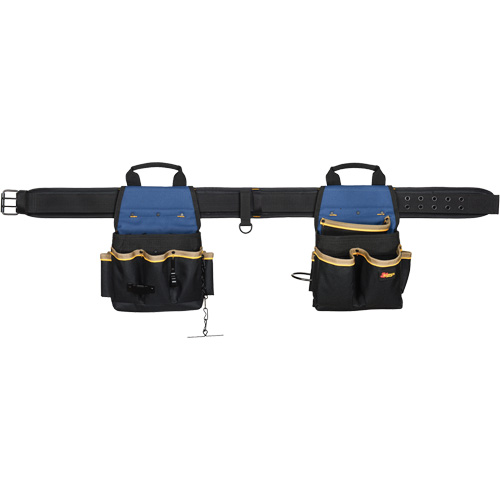 Combin&eacute;s de ceinture &agrave; outils &agrave; 20 pochettes, Polyester, Noir Duraquip Inc