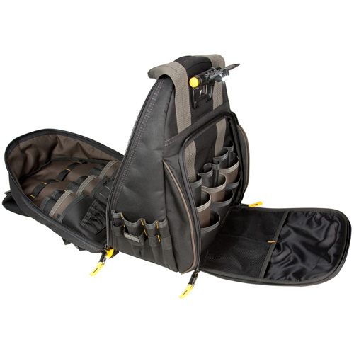 Techgear 53-Pocket Tool Backpack, 16" L x 13-1/4" W, Black, Polyester Duraquip Inc