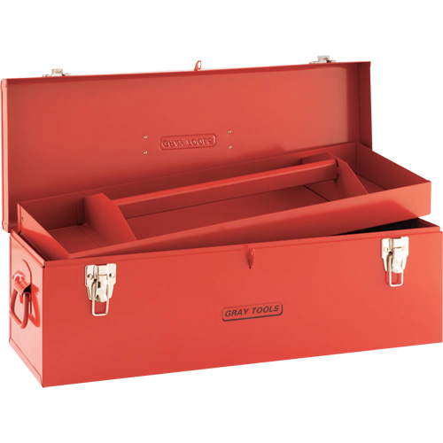 Tool Box, 10-3/4" D x 25-1/2" W x 10" H, Red Duraquip Inc