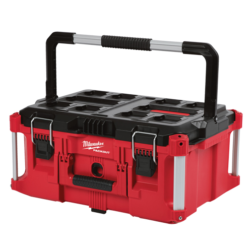 Packout Large Tool box, 22" x 16" x 11", Black/Red Duraquip Inc