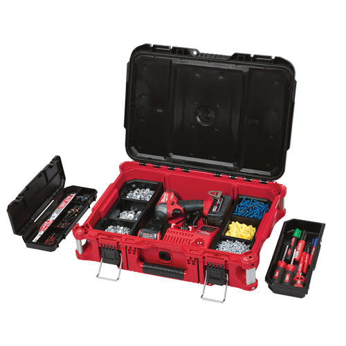 Boîte &agrave; outils Packout, 22" x 16" x 7", Noir/Rouge Duraquip Inc