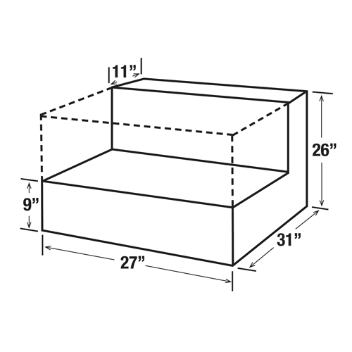 Steel Fuel Transfer Tank, Steel, 48 gal. Capacity, White Duraquip Inc