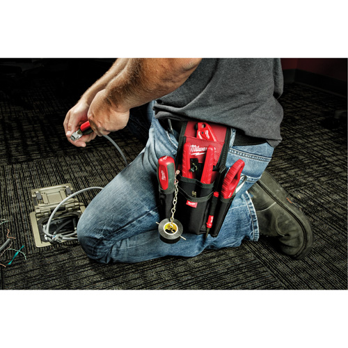 Compact Utility Pouch, Multiple Tool Holder, Nylon, 7 Pockets Duraquip Inc