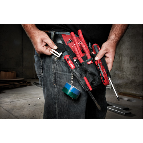 Compact Utility Pouch, Multiple Tool Holder, Nylon, 7 Pockets Duraquip Inc