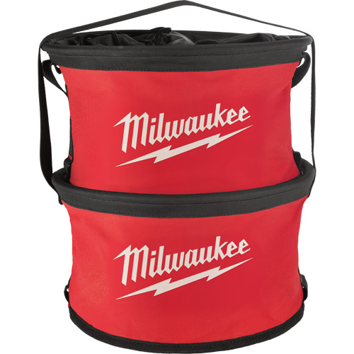 Parachute Organizer Bag, 11-4/5" L x 11-4/5" W x 11" H, Nylon, Black/Red Duraquip Inc