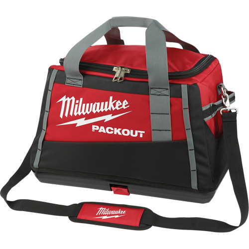 Packout Tool Bag, Ballistic Nylon, 8 Pockets, Black/Red Duraquip Inc