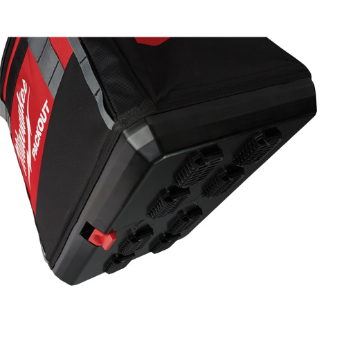 Packout Tool Bag, Ballistic Nylon, 8 Pockets, Black/Red Duraquip Inc