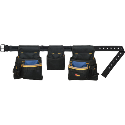 Deluxe Tool Belt Combo, Polyester, Black Duraquip Inc