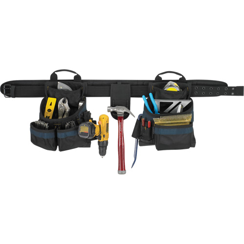 Electrician's Tool Belt, Polyester, Black Duraquip Inc