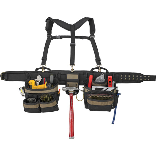 Ceinture &agrave; outils de luxe, Polyester, Noir Duraquip Inc