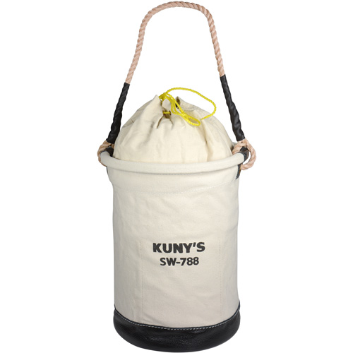 Sac &agrave; outils avec sommet style parachute, 11-1/2" lo x 11-1/2" la x 16" h, Toile, Beige Duraquip Inc