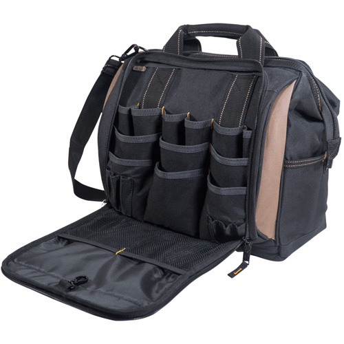 Porte-outils &agrave; compartiments multiples, Polyester, 33 pochettes, Noir Duraquip Inc