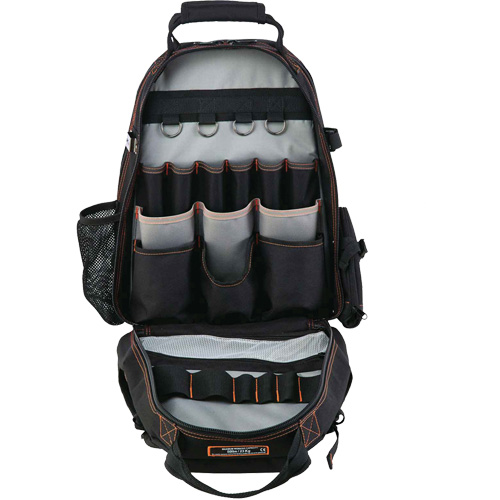 Arsenal&reg; 5843 Tool Backpack, 13-1/2" L x 8-1/2" W, Black, Polyester Duraquip Inc