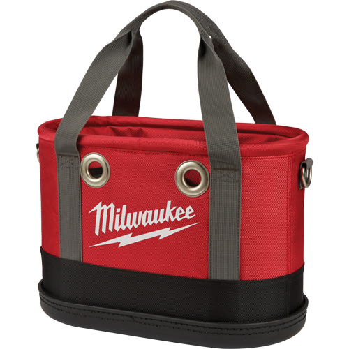 Aerial Utility Oval Bag, Ballistic Nylon, 14 Pockets, Black/Red Duraquip Inc