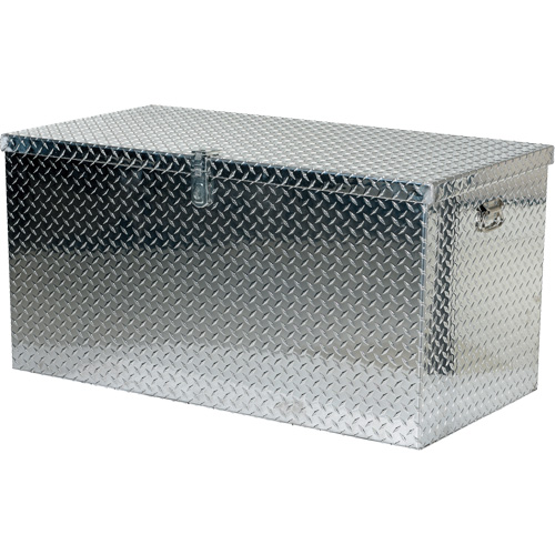 Aluminum Treadplate Portable Tool Box, 25-1/16" D x 49-1/4" W x 24" H, Silver Duraquip Inc