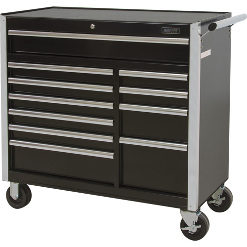 Chariot &agrave; outils industriel, 11 tiroirs, 41" la x 18-3/4" p x 39-1/3" h, Noir Duraquip Inc