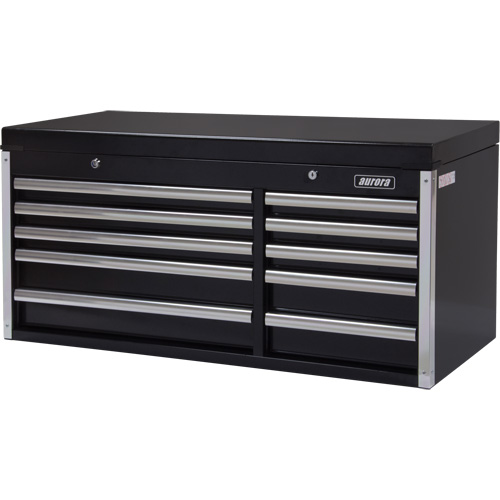 Industrial Tool Chest, 41" W, 10 Drawers, Black Duraquip Inc