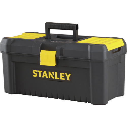 Coffre &agrave; outils avec plateau Essential, 16" la x 8" p x 7-3/10" h, Noir/Jaune Duraquip Inc