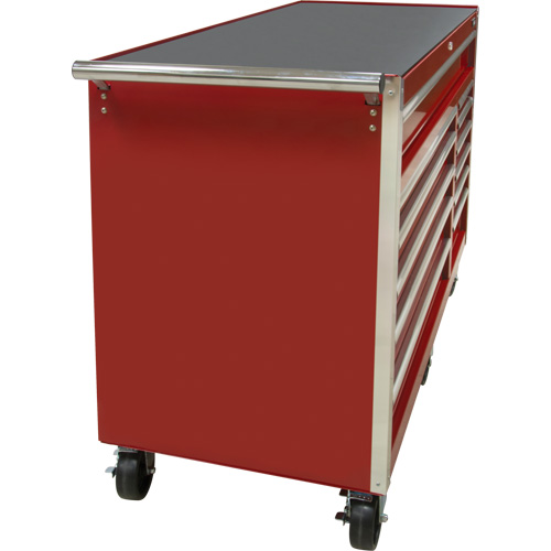 Industrial Tool Cart, 12 Drawers, 56" W x 24-1/2" D x 38-1/8" H, Red Duraquip Inc
