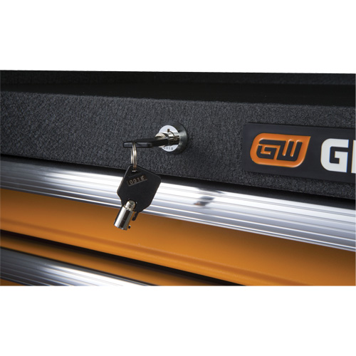 Coffre &agrave; outils de s&eacute;rie GSX, 26" la, 4 tiroirs, Noir/Orange Duraquip Inc