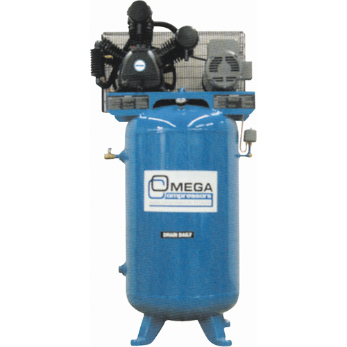 Industrial Series Air Compressors - Vertical Compressors - Two Stage, 66.6 Gal. (80 US Gal) Duraquip Inc