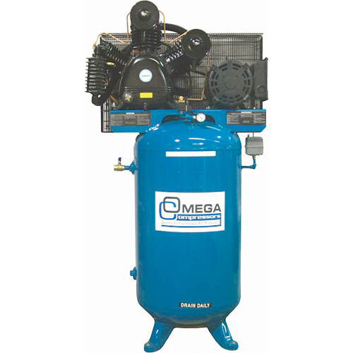 Industrial Series Air Compressors - Vertical Compressors - Two Stage, 66.6 Gal. (80 US Gal) Duraquip Inc