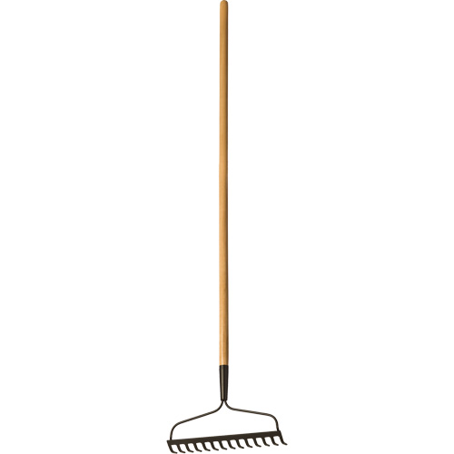 Bow Rake, Wood Handle, 51" L, 14" Blade, 14 Tines Duraquip Inc