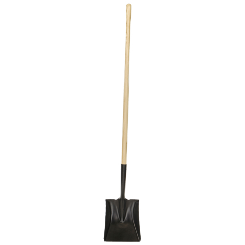 Pelle &agrave; bout carr&eacute;, Bois, Lame Acier durci, Manche en Droit, Longueur 49-1/2" Duraquip Inc