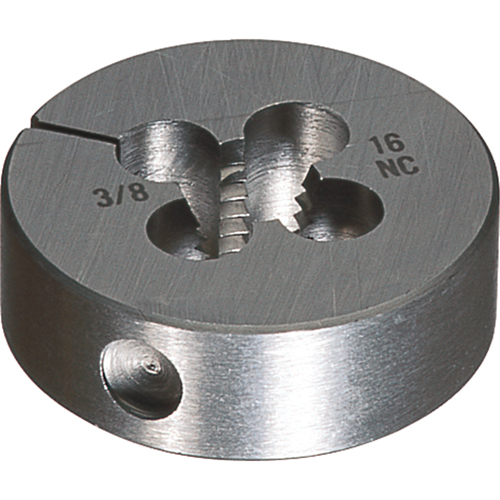 Round Adjustable Die, Bright Finish, 6-40 Thread, High Speed Steel Duraquip Inc