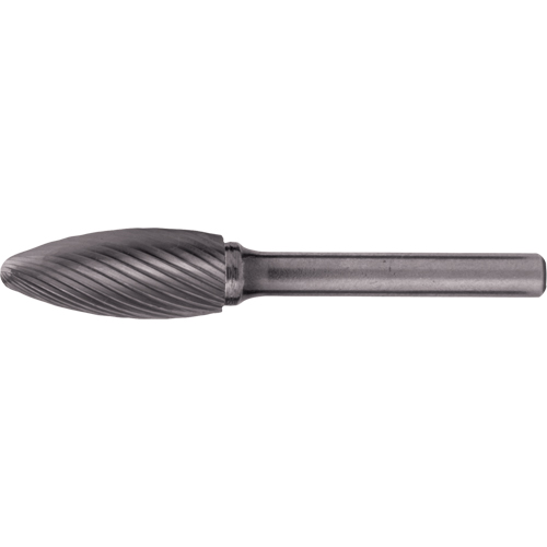 Solid Carbide Burrs - Flame Shaped, 1/8" Dia., 1/8" Shank Duraquip Inc