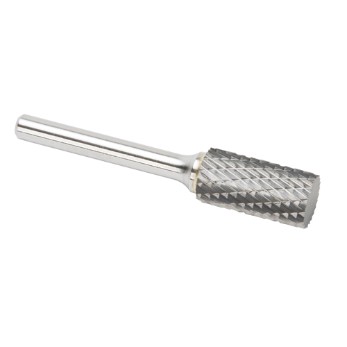 Solid Carbide Burrs - Cylinder Shape with No End Cut, SA-5, 1/2" Dia., 1/4" Shank Duraquip Inc