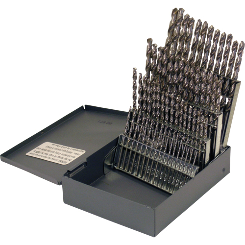 Jeux de forets, 60 morceaux, Acier rapide Duraquip Inc