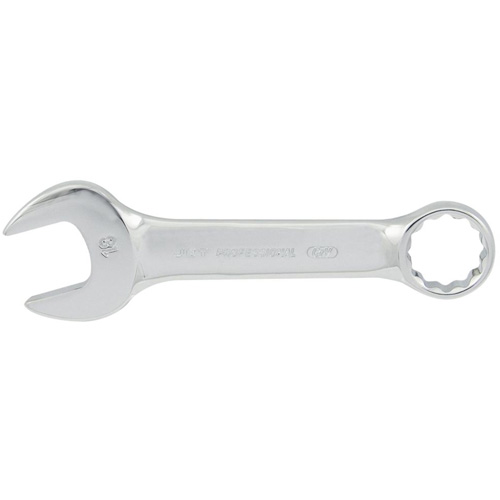 Fully Polished Stubby Combination Wrench, 12 Point, 10 mm, Chrome Finish Duraquip Inc