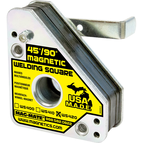 Magnetic Welding Squares, 3-3/4" L x 1-1/2" W x 4-3/8" H, 150 lbs. Duraquip Inc